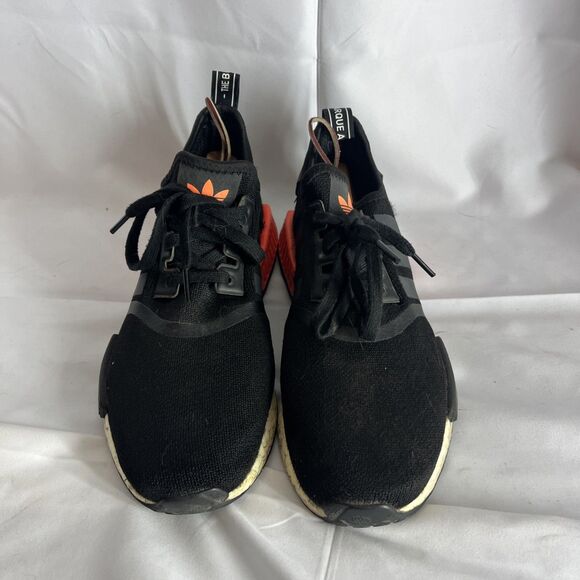 Adidas Men's NMD R1 Iridescent FW0185 Running Shoes Black Solar Orange SZ 9 - Picture 2 of 10